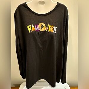 Ladies Halloween Embroidered long sleeve lightweight shirt size 18W-20W
